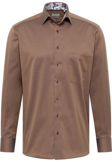 Eterna Langarmhemd COMFORT FIT Braun/Khaki/Beige Eterna Langarmhemd COMFORT FIT Braun/Khaki/Beige