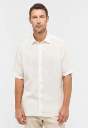 Eterna Kurzarmhemd MODERN FIT EASY IRON Weiß/Creme/Khaki