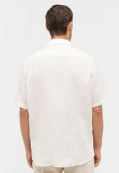Eterna Kurzarmhemd MODERN FIT EASY IRON Weiß/Creme/Khaki