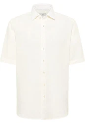 Eterna Kurzarmhemd MODERN FIT EASY IRON Weiß/Creme/Khaki