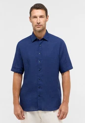 Eterna Kurzarmhemd MODERN FIT EASY IRON Blau/Dunkelblau/Hellblau