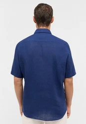 Eterna Kurzarmhemd MODERN FIT EASY IRON Blau/Dunkelblau/Hellblau