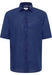 Eterna Kurzarmhemd MODERN FIT EASY IRON Blau/Dunkelblau/Hellblau