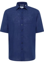 Eterna Kurzarmhemd MODERN FIT EASY IRON Blau/Dunkelblau/Hellblau