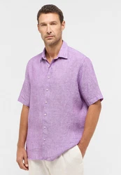 Eterna Kurzarmhemd MODERN FIT EASY IRON Lila/Rosa