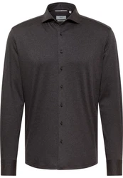 Eterna Langarmhemd MODERN FIT Dunkelgrau/Grau/Hellgrau