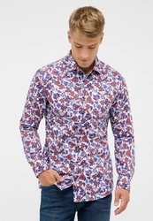 Eterna Langarmhemd SLIM FIT Rot/Lila/Rosa