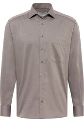Eterna Langarmhemd COMFORT FIT Khaki/Grau/Braun/Beige/Hellgrau
