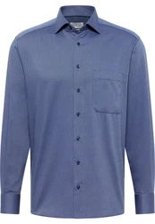 Eterna Langarmhemd COMFORT FIT Dunkelblau/Grau/Hellblau/Blau