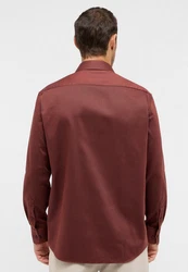 Eterna Langarmhemd COMFORT FIT Dunkelrot/Braun/Bordeaux/Rot