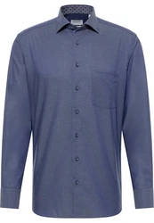 Eterna Langarmhemd MODERN FIT NON IRON Dunkelblau/Blau/Hellblau/Grau