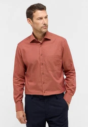 Eterna Langarmhemd MODERN FIT NON IRON Orange/Rot/Braun