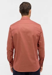 Eterna Langarmhemd MODERN FIT NON IRON Orange/Rot/Braun