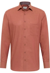 Eterna Langarmhemd MODERN FIT NON IRON Orange/Rot/Braun