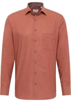 Eterna Langarmhemd MODERN FIT NON IRON Orange/Rot/Braun