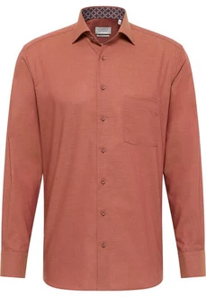 Eterna Langarmhemd MODERN FIT NON IRON Orange/Rot/Braun