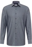 Eterna Langarmhemd MODERN FIT NON IRON Grau/Dunkelblau/Blau