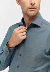 Eterna Langarmhemd MODERN FIT NON IRON Türkis/Hellblau/Grün/Blau