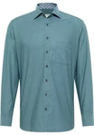 Eterna Langarmhemd MODERN FIT NON IRON Türkis/Hellblau/Grün/Blau