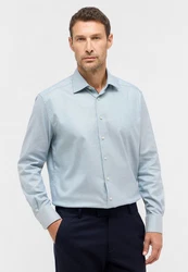 Eterna Langarmhemd COMFORT FIT Hellblau/Blau