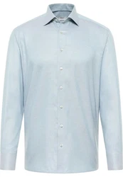 Eterna Langarmhemd COMFORT FIT Hellblau/Blau