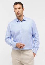 Eterna Langarmhemd COMFORT FIT Hellblau/Blau