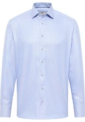 Eterna Langarmhemd COMFORT FIT Hellblau/Blau