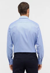 Eterna Langarmhemd MODERN FIT NON IRON Hellblau/Blau
