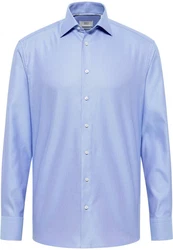 Eterna Langarmhemd MODERN FIT NON IRON Hellblau/Blau