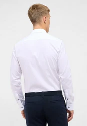 Eterna Businesshemd Slim Fit Haifischkragen Weiß/Creme/Dunkelblau/Dunkelrot