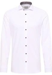 Eterna Businesshemd Slim Fit Haifischkragen Weiß/Creme/Dunkelblau/Dunkelrot