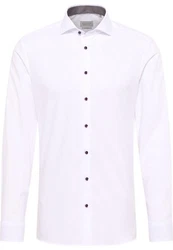 Eterna Businesshemd Slim Fit Haifischkragen Weiß/Creme/Dunkelblau/Dunkelrot