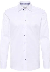 Eterna Langarmhemd SLIM FIT NON IRON Weiß/Creme