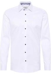 Eterna Langarmhemd SLIM FIT NON IRON Weiß/Creme