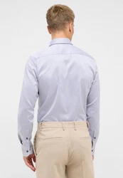 Eterna Langarmhemd SLIM FIT NON IRON Weiß/Creme/Grau