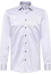 Eterna Langarmhemd SLIM FIT NON IRON Weiß/Creme/Grau