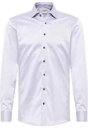 Eterna Langarmhemd SLIM FIT NON IRON Weiß/Creme/Grau