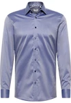 Eterna Langarmhemd SLIM FIT NON IRON Blau/Fliederfarben/Grau