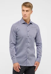Eterna Langarmhemd SLIM FIT NON IRON Fliederfarben/Grau/Lila/Dunkelblau