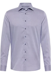 Eterna Langarmhemd SLIM FIT NON IRON Fliederfarben/Grau/Lila/Dunkelblau