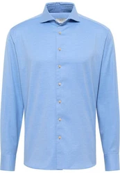 Eterna Langarmhemd Modern Fit Easy Iron Hellblau/Blau