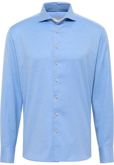 Eterna Langarmhemd Modern Fit Easy Iron Hellblau/Blau