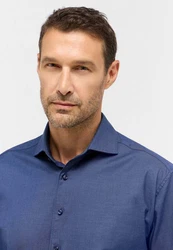 Eterna Langarmhemd Modern Fit Easy Iron Blau/Dunkelblau/Hellblau