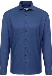Eterna Langarmhemd Modern Fit Easy Iron Blau/Dunkelblau/Hellblau