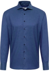 Eterna Langarmhemd Modern Fit Easy Iron Blau/Dunkelblau/Hellblau