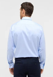 Eterna Langarmhemd MODERN FIT NON IRON Hellblau/Blau