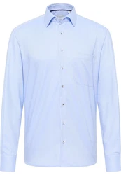 Eterna Langarmhemd COMFORT FIT NON IRON Hellblau/Blau