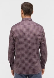 Eterna Langarmhemd MODERN FIT NON IRON Rot/Braun