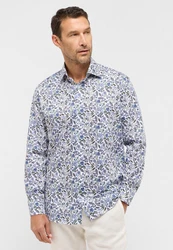 Eterna Langarmhemd MODERN FIT NON IRON Fliederfarben/Gelb/Lila