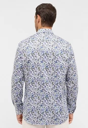 Eterna Langarmhemd MODERN FIT NON IRON Fliederfarben/Gelb/Lila